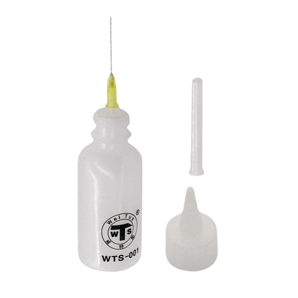 Precision Tip Applicator Bottle 30ml - Needle Oiler Squeeze Bottle for Oil Solvent Soldering - Leak-proof Design