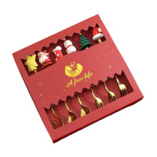 6-Piece Stainless Steel Christmas Spoon and Fork Set, Festive Soup Spoons and Cutlery for Holiday Dining