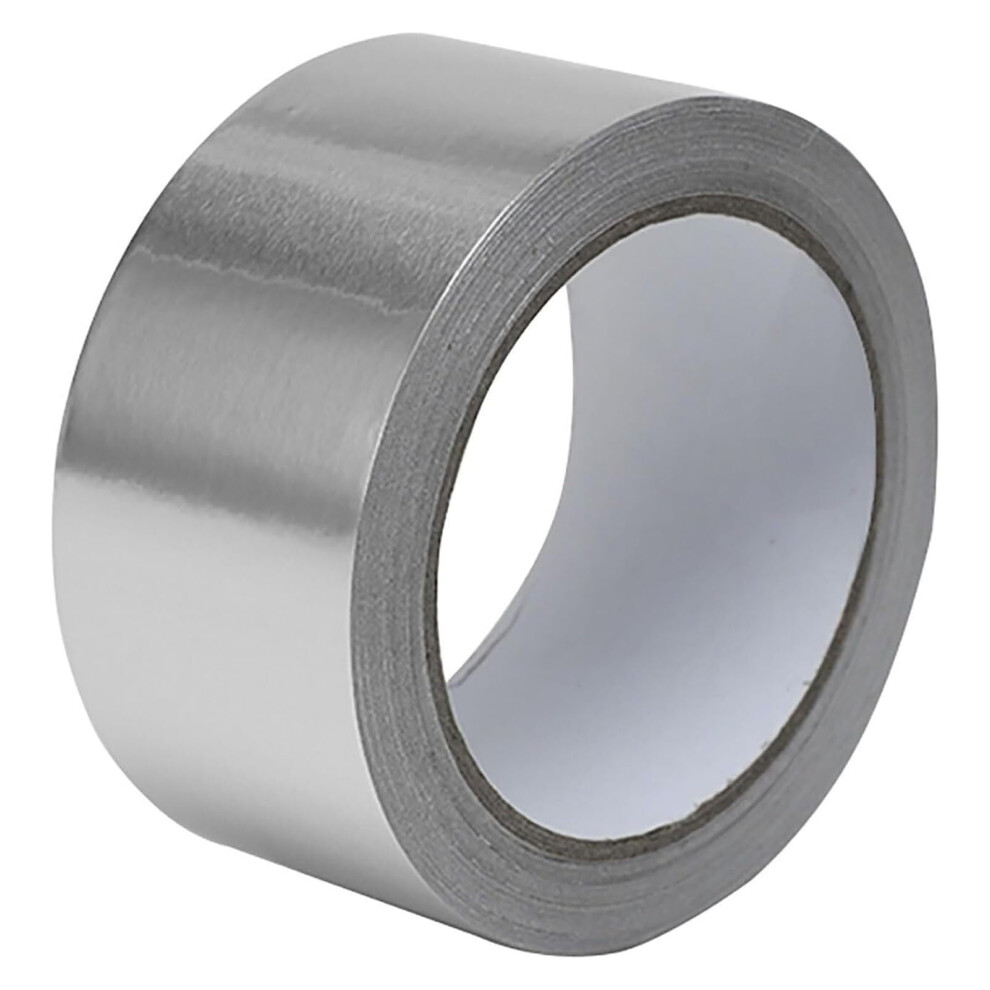 Silver Aluminum Foil Tape, 20M Length, 0.08Mm Thick, Waterproof Adhesive For Pipe Insulation And Sealing 6038364612359
