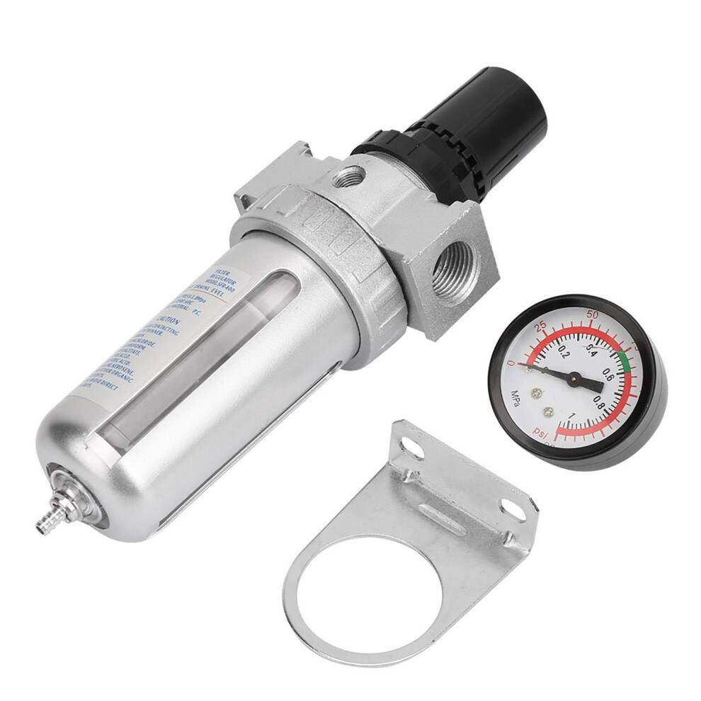 Aluminium Air Pressure Regulator With Filter And Water Trap, Bsp 1/2 Inch, Pneumatic Compressor Filter Regulator 6038364612502