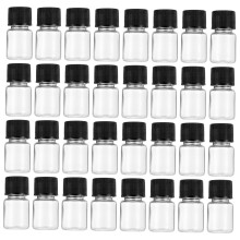 50 Pack Clear Refillable Essential Oil Bottles with Screw Cap for Travel Storage Leak-Proof Durable Design