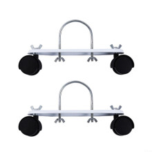 Electric Radiator Roller Stand 2 Pack Mobile Brackets with Heavy Duty Swivel Castors for Home and Office Use Black
