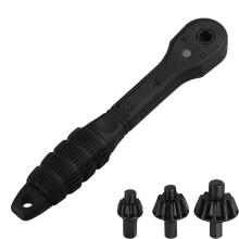 3-in-1 Drill Chuck Wrench, Universal Double-Ended Key, Multi-Size Tool for Electric Drills, Anti-Slip Grip Design