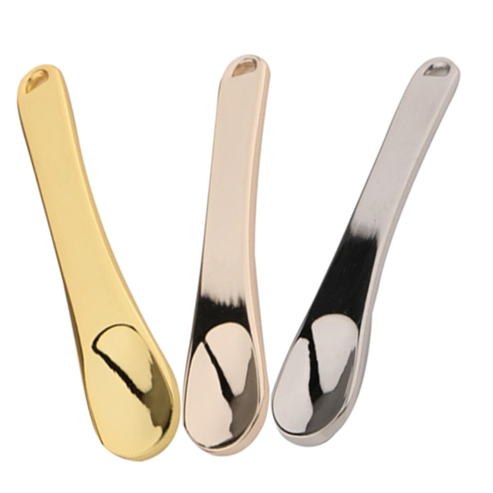 Cream Makeup Spatula Set Of 3 - Moisturizing Skincare Cosmetic Spatulas, Zinc Alloy Makeup Tools For Application