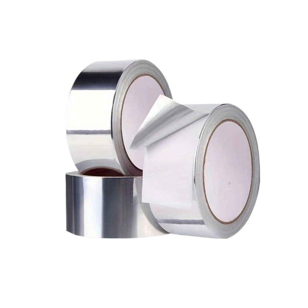 Aluminium Foil Tape, High-Temperature Aluminium Tape For Pipes And Hvac Systems, Fire-Resistant 5Cm X 5M, 0.1Mm Thickness 6947110477442