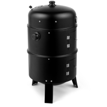 3 in 1 Charcoal Smoker BBQ Grill with Thermometer Patio Camping Barbecue Outdoor