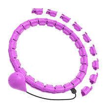 (36 PURPLE) 24 - 48 Knots Smart Hula Fitness Hoop Detachable Weighted Hoops Weight Lose