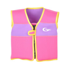 Children's Life Jacket Lightweight Buoyancy Vest for Boys and Girls Age 1-9, Adjustable Neoprene Swimming Aid, Pink L