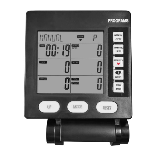 Health Tracking Rowing Machine with LCD Digital Display, Speedometer, and Comprehensive Workout Analysis Features