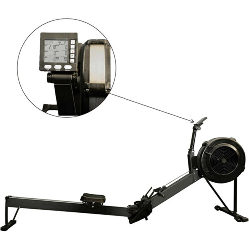 Health Tracking Rowing Machine with LCD Digital Display, Speedometer, and Comprehensive Workout Analysis Features 1