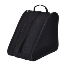 Skating Shoes Storage Bag, Ice Skating Carry Bag with Strap, Black Roller Skate Accessories Case for Figure Skates