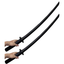 3D Telescopic Plastic Katana Toy, Retractable Samurai Sword, Foldable Decompression Gift, 2 Pack Black