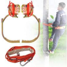 Tree Climbing Artifact Feet Buckle Spikes Tool with Safety Belt for Forestry Electricians, Adjustable and Durable Design