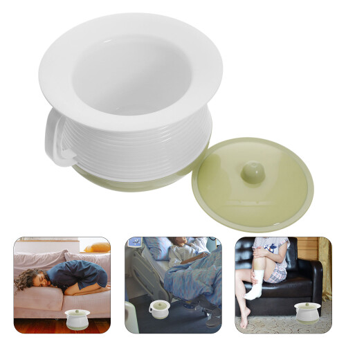 1 Set Plastic Spittoon Convenient Portable Practical Chamber Pot 1