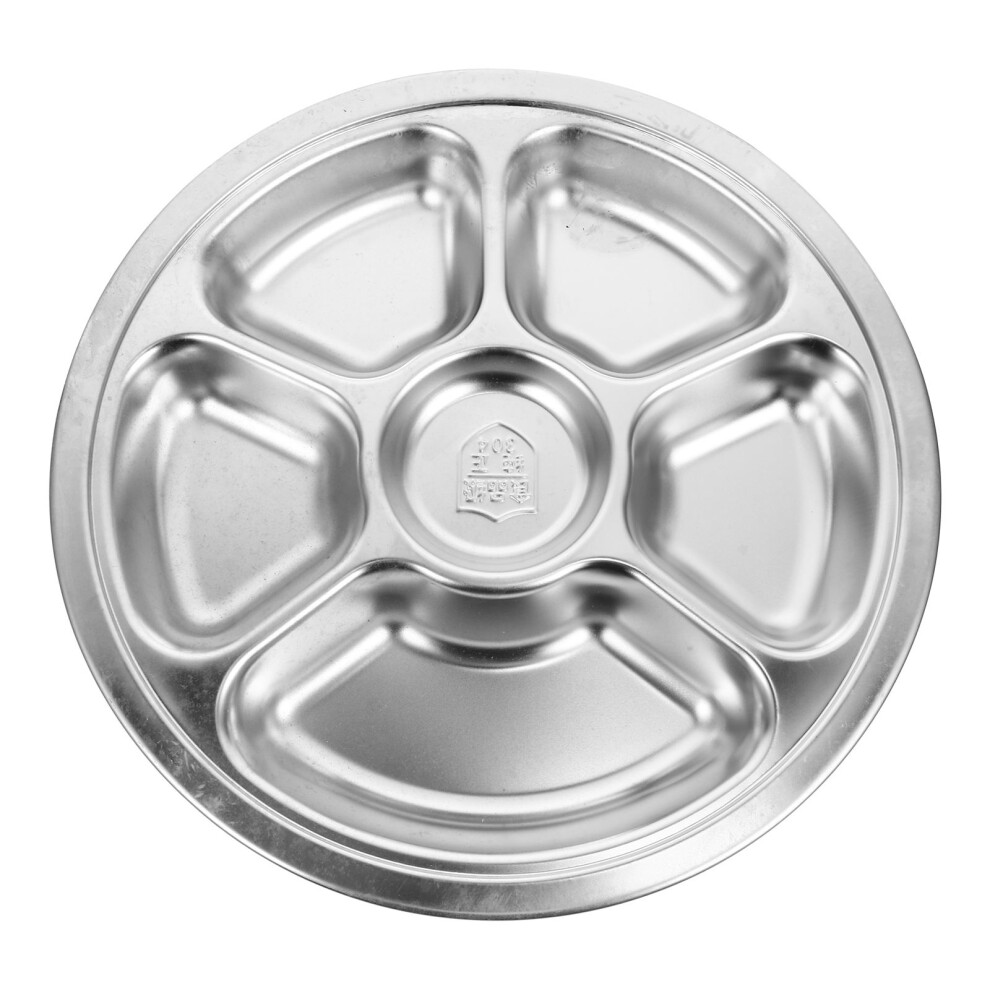 Food Serving Plate Dinner Divided Plate Stainless Steel 1set-image-OPC-PJZYKK2-NEW