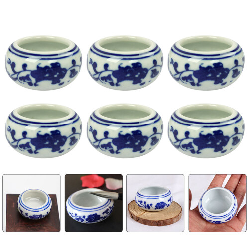 8 Pcs Colored Ink Disc Dish Calligraphy Dishes Student 2