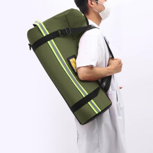 O2 Shoulder Bag for O2 Cylinder - Portable Oxygen Tank Carry Pack, Green, 65x23x34cm, Padded First Aid Bag