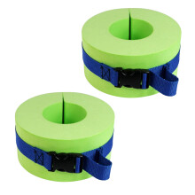 Foam Swimming Sleeves Set of 2, Durable Lightweight EVA Foam with Quick Release Buckles for Gym Fitness Training - Green
