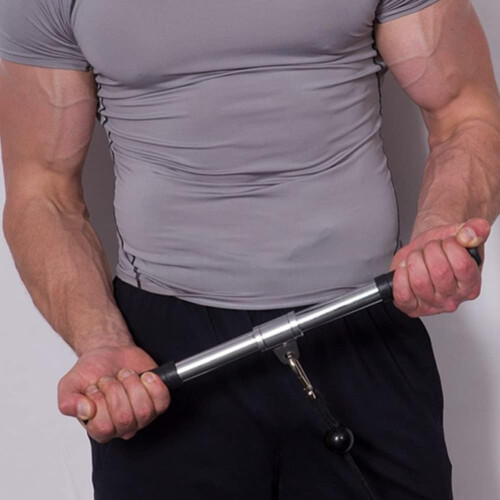 Pull-Up Bar for Cable Machines, Adjustable Rotating Straight Bar for Rowing, Biceps Training, Home Gym Equipment 2