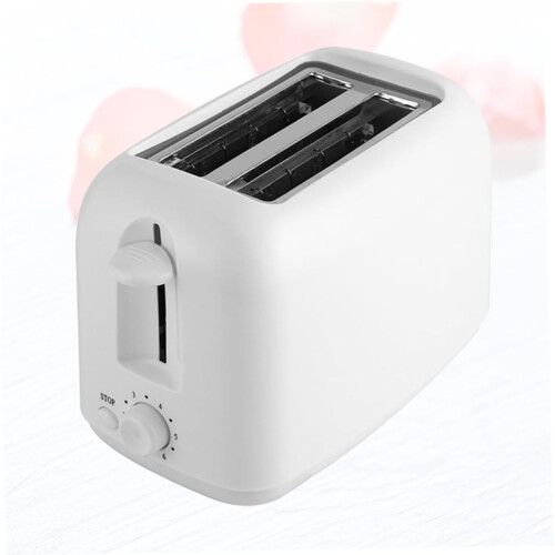 Bread Machine Mini Bread Toaster White Compact Size Easy Clean Non-Stick Design Perfect for Small Kitchens 2