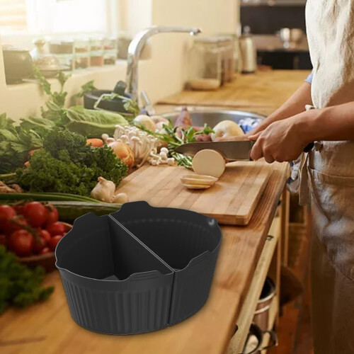 Foldable Slow Cooker Divider Insert for 6-8 Quart Cookers, Reusable Slow Cooker Liner, Multifunctional Kitchen Accessory 1