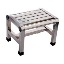 Footstool Shower Stool Metal Step Stool for Bathroom and Living Room, 31cm x 21.6cm x 36cm, Durable and Stylish