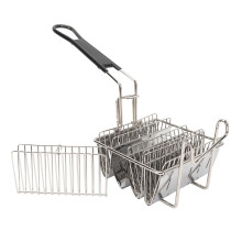 Taco Fryer Basket Stainless Steel 4 Shells Removable Handle Ideal for Home and Restaurant Use Frying Stand