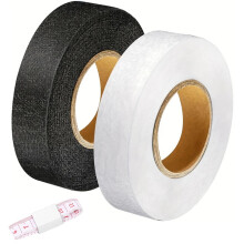 60m x 20mm Hem Tape 2 Pack for Iron-On Curtain Hemming, Washable Fabric Adhesive Tape for No-Sew Shortening