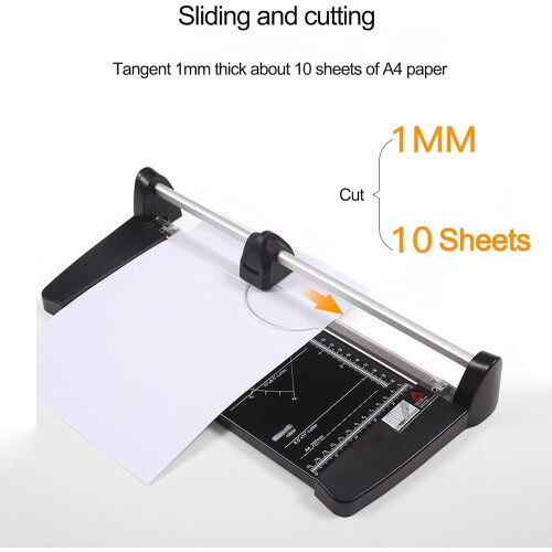Stackable Paper Cutter A3 Size, 10 Sheet Capacity, Hidden Blade, Lightweight and Space-Saving Design 1
