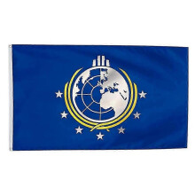 Super Earth flag with brass grommets for flagpole - 90x150cm weather-resistant polyester