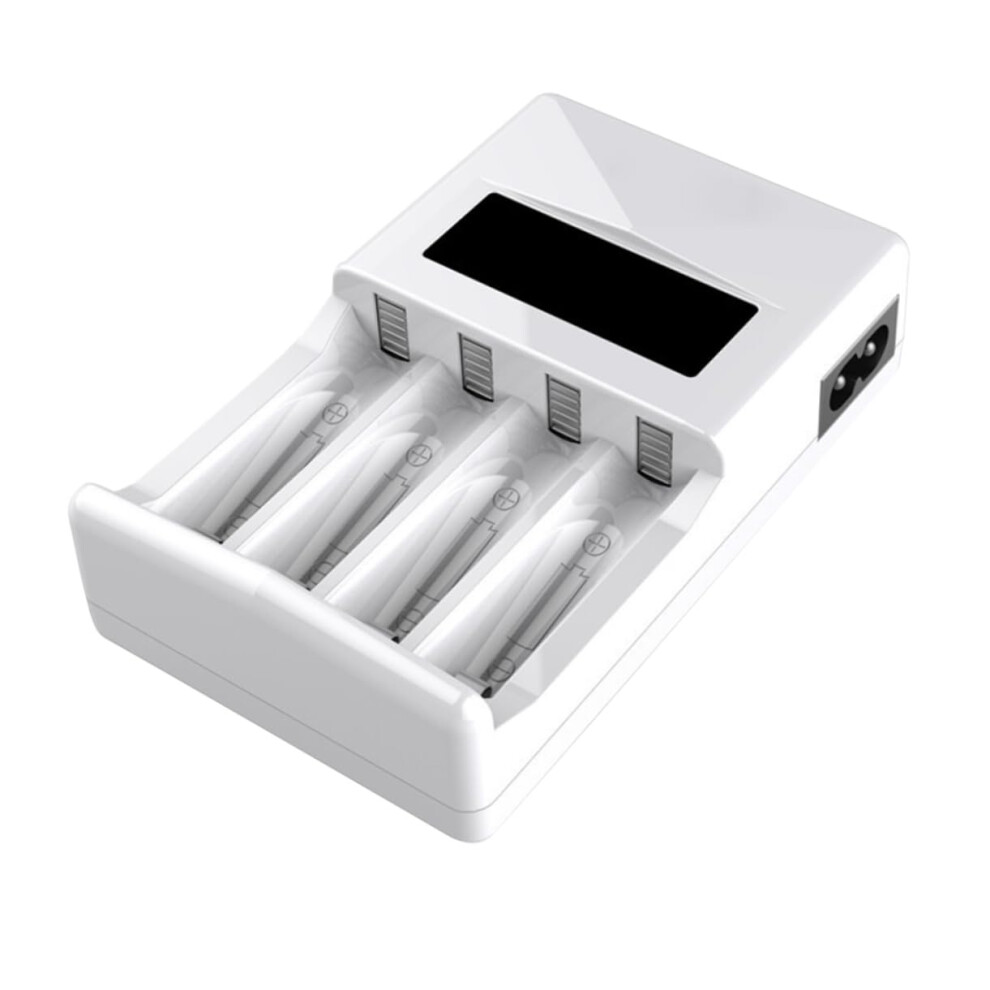Intelligent Battery Charger Lcd Display Rechargeable Battery Charger For Aa, Aaa, C, 9V Batteries 6038364624703