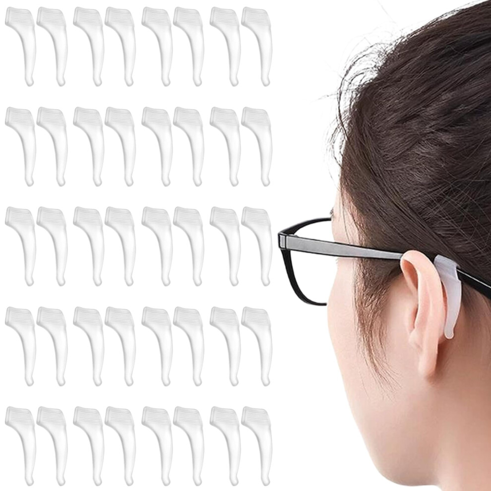 20 Pairs of Silicone Glasses Grips for Behind the Ear, Non-Slip Ear Grippers for Sports and Reading Glasses