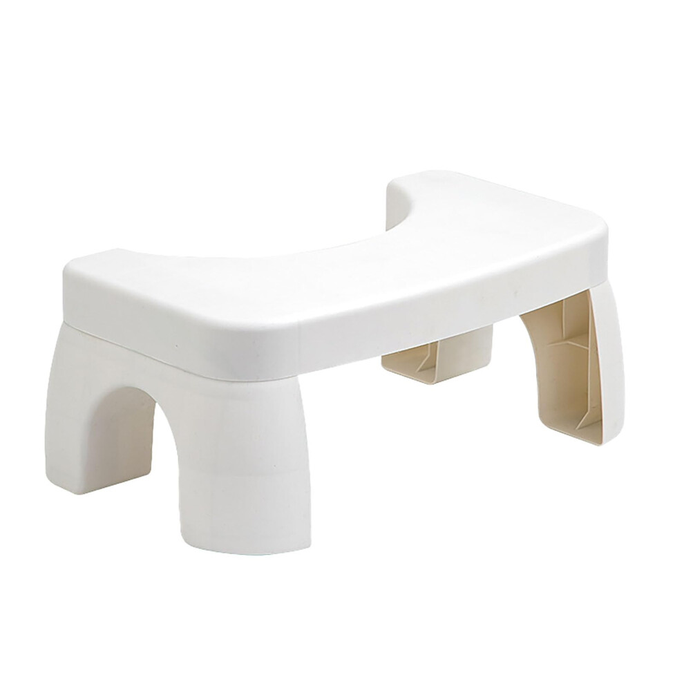 White Non-Slip Squeezing Toilet Stool For Improved Posture, Plastic Poop Chair, Toilet Aid Steps For Home And Office