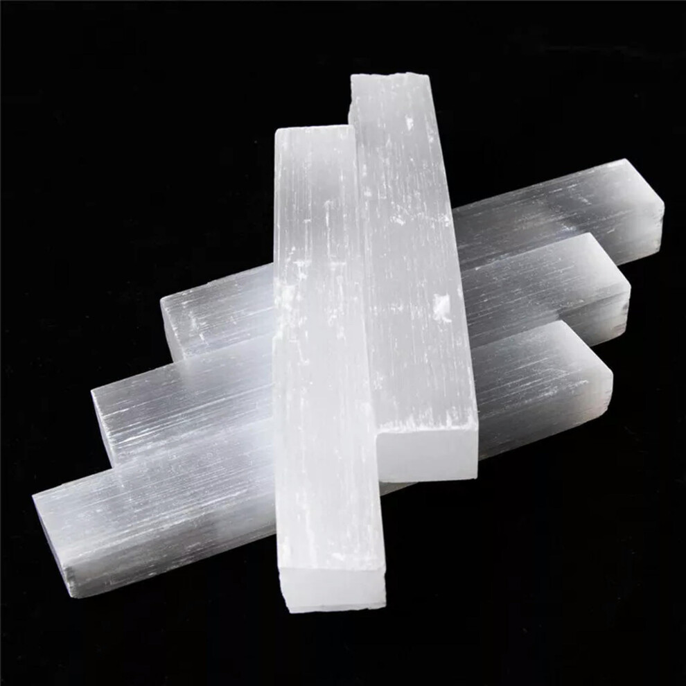 Natural Quartz Selenite Stick Wand Pack of 10 - White Plaster Crystal Points for Healing and Meditation-image-OPC-PJZYYMW-NEW