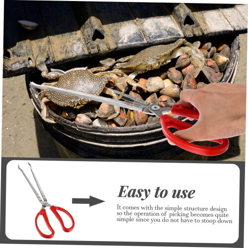 Stainless Steel Multi-Function Eel Clamp for Seafood Catching - Dimensions 37.5x10.5x1.2CM 1