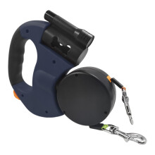 Lange Hundeleinen Doppelleine Für Zwei Hunde Zugstopp Hundezubehör Blau für Mittelkleine Rassen Training Outdoor