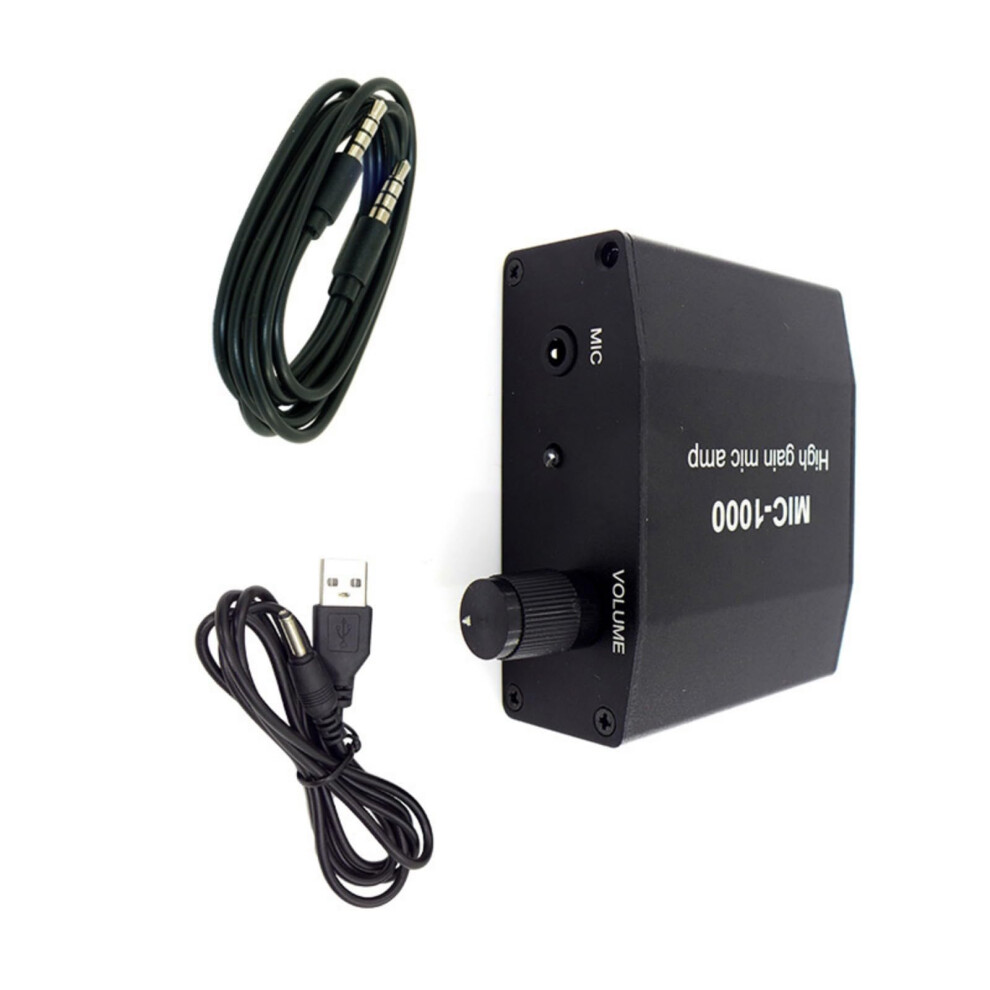 Mic-1000 Professional 3.5Mm Microphone Amplifier With Usb Cable For Mobile Sound Enhancement And Audio Clarity 6947110489674