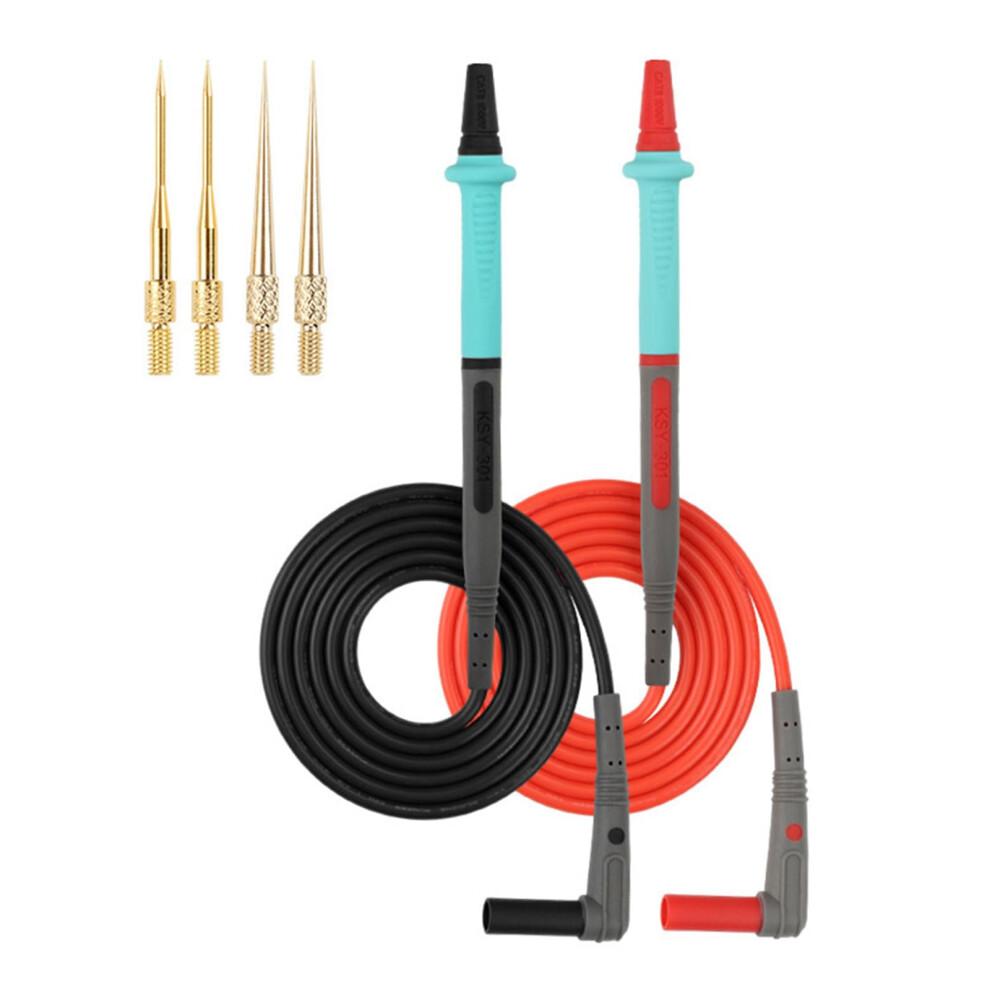Soft Silicone Flame Resistant Multimeter Probes With 4 Replaceable Steel Needle Tips For Accurate Electronics Repair 6038364628251