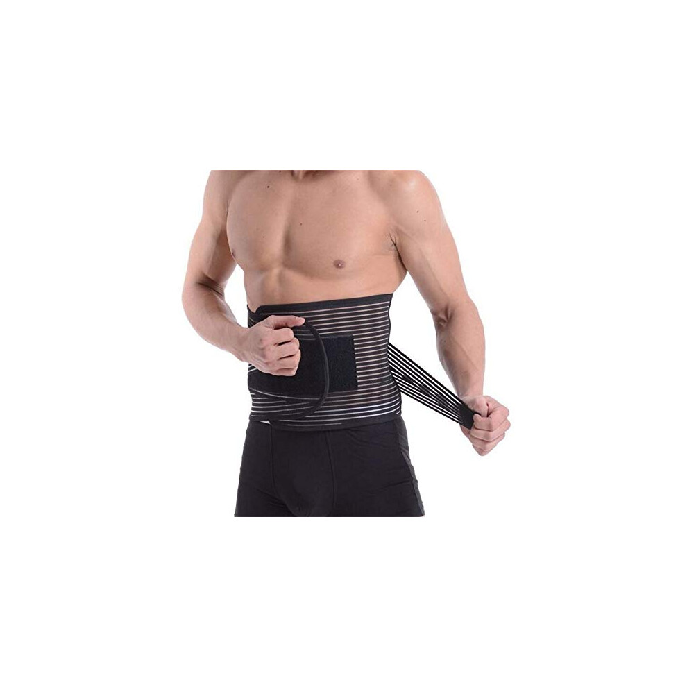 Black Posture Corrector Orthopedic Corset Back Support Belt For Men, Lumbosacral Spine Support, Xl Size