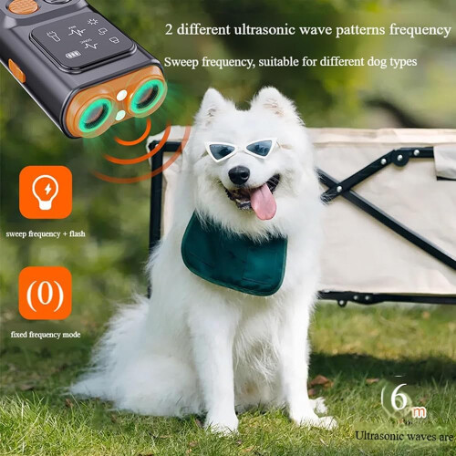 Bark Guard for Dogs - Adjustable Ultrasonic Barking Device with LED Flashlight, Custom Training Modes, Rechargeable Battery (2Pcs) 1