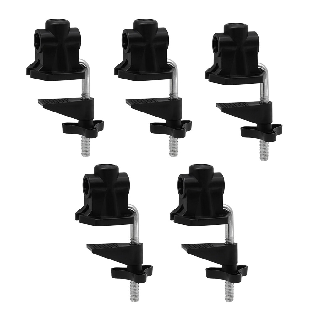 5Pcs Desk Clamp For Swing Arm Light And Microphone Mounting, Non-Slip C-Clamp, Adjustable Size, Durable Metal Construction 6482260001265
