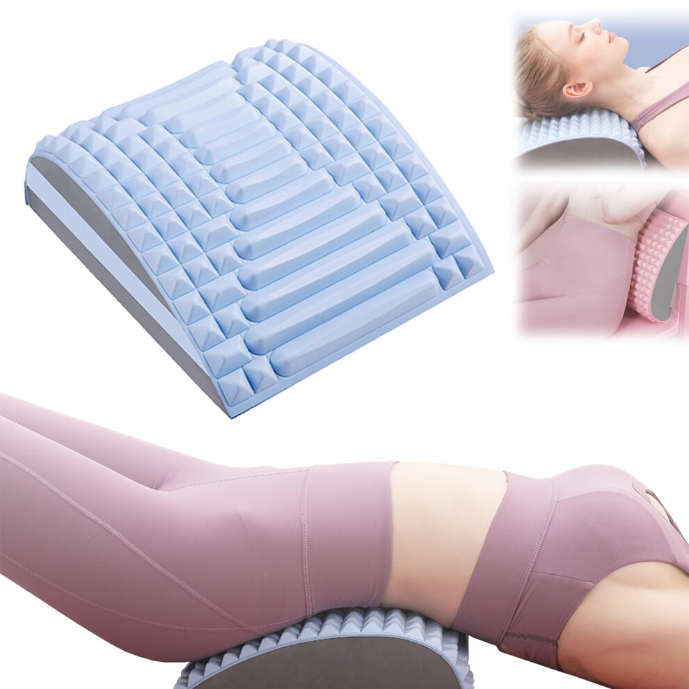 Neck Back Stretcher Lumbar Support Device Adjustable Spine Board for Lower Back Pain Relief