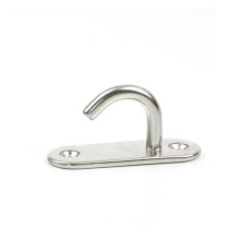 Eye Plate Rectangular U-Shaped Screw in 304 Stainless Steel, 10mm Oval J, Hook and Loop for Wall and Ceiling Mounts
