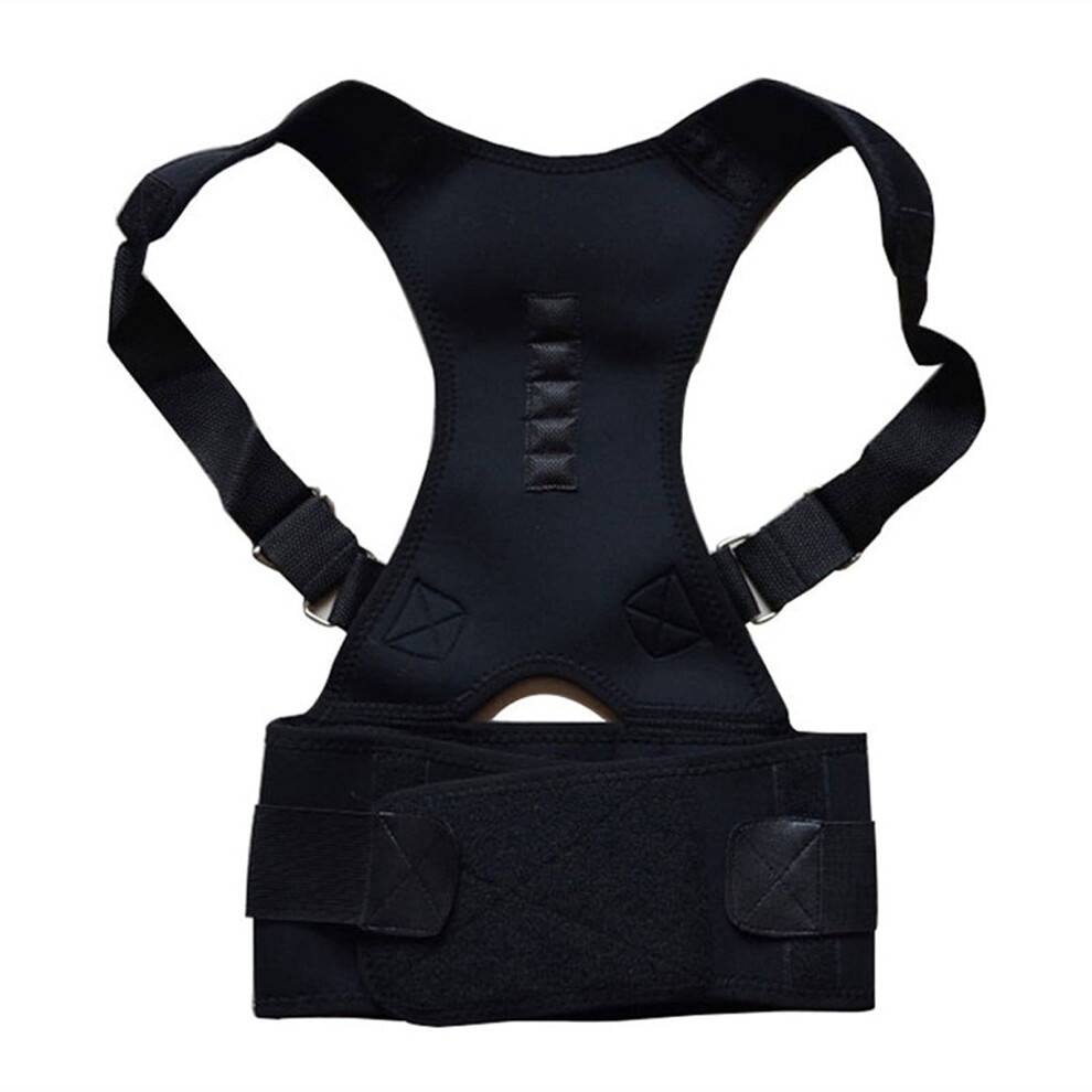 Back Support Belt for Men and Women, Lumbar Support, Shoulder Brace, Compression Vest for Spine, Neck, and Shoulder Support (Size:S)
