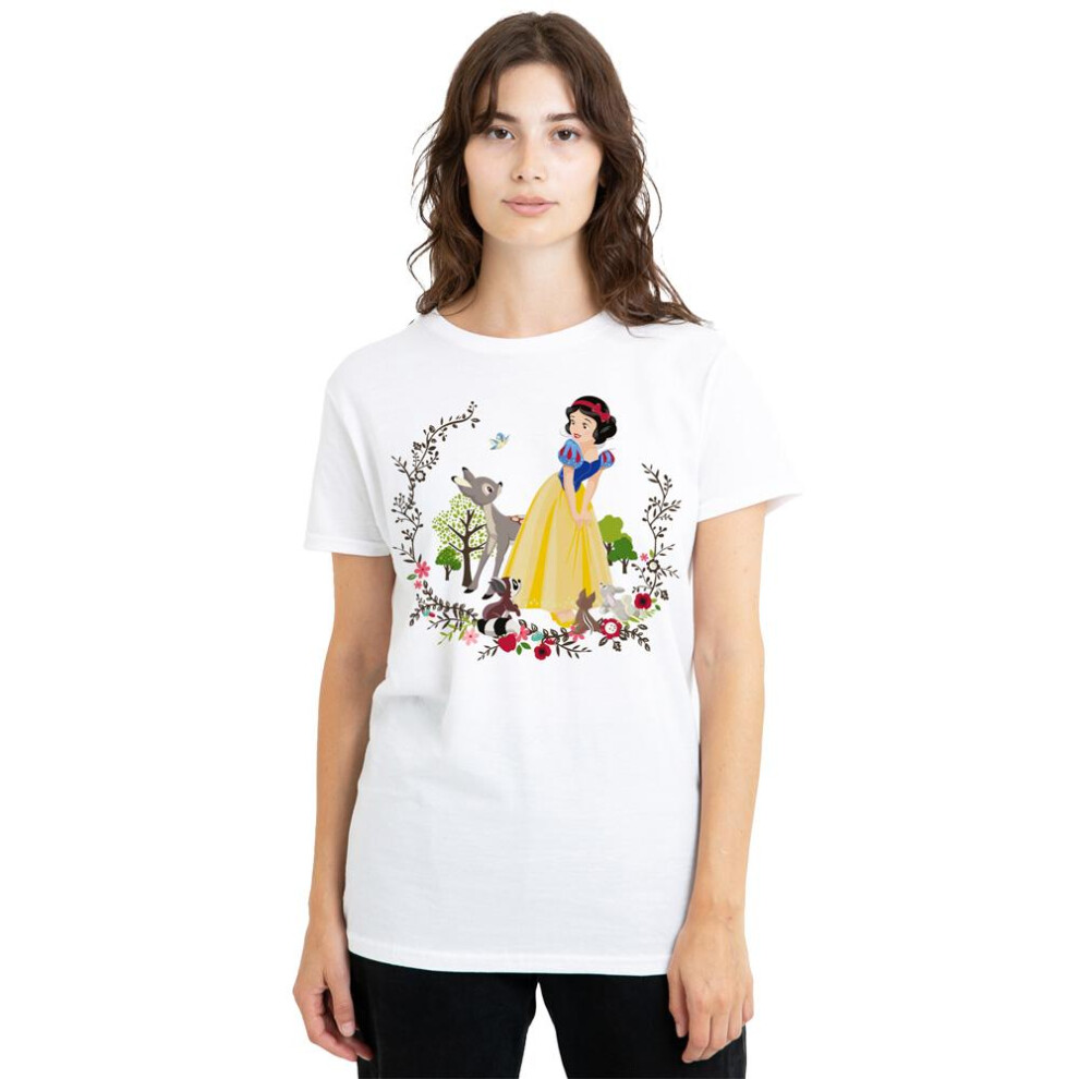 (XL, White) Snow White Womens/Ladies Forest Friends T-Shirt-image-OPC-PJZZ5TN-NEW