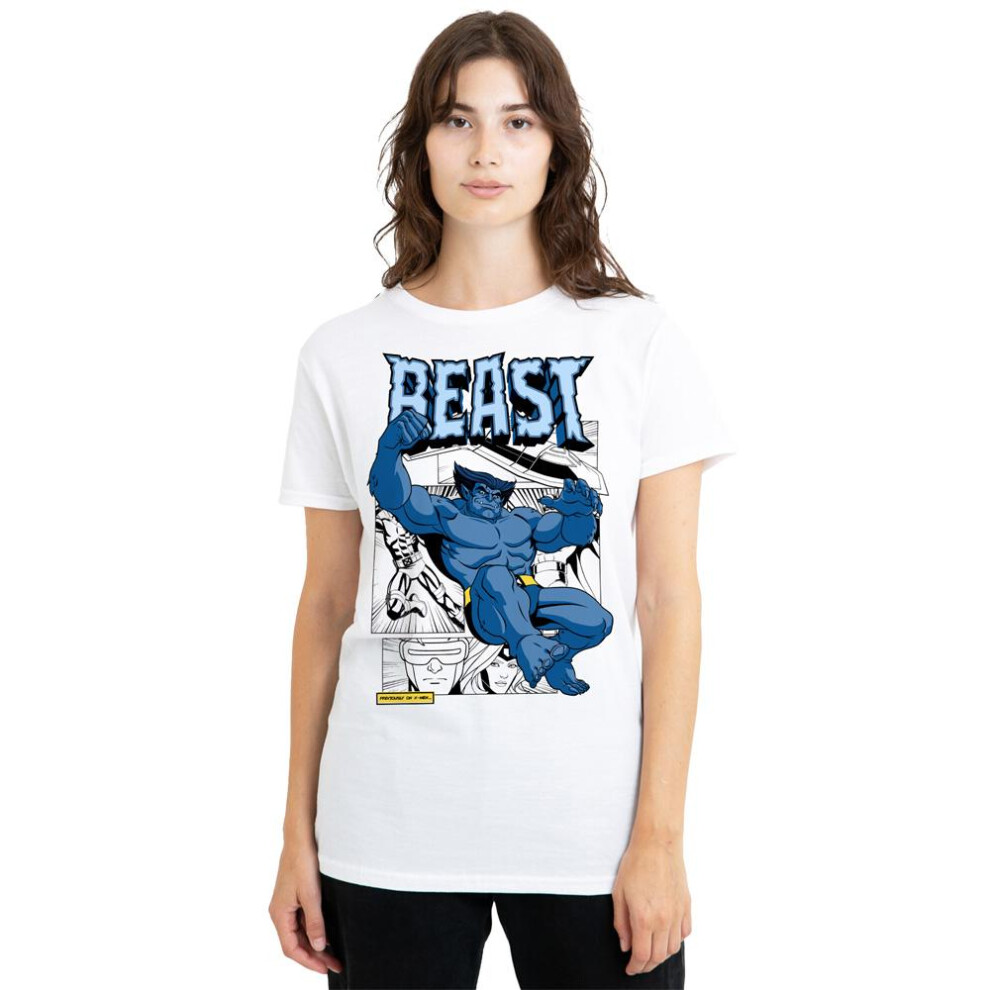 X-Men Womens/Ladies Beast Comic T-Shirt-image-OPC-PJZZ77H-NEW