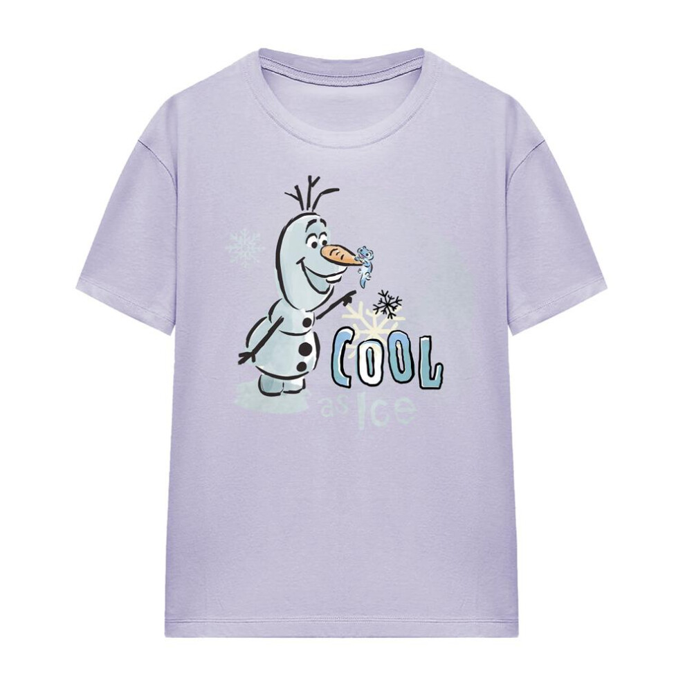 Disney Frozen Women's Multicoloured Frozen / Cool As Ice Olaf & Bruni T-Shirt