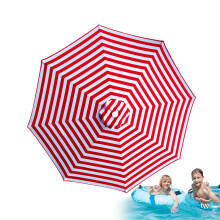 Generic Patio Umbrella Replacement Canopy, UV-Resistant Fabric, Durable Market Umbrella Top, Red and White, 8 Ribs, Outdoor Use