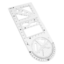 1 Set Multifunctional Stencils for Geometric Rulers Made of Robust Plastic for Technical Drawings and Creative Projects