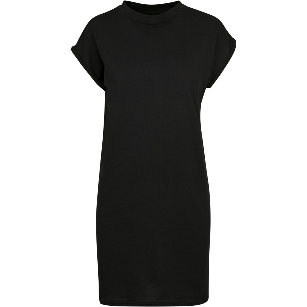 (XL, Black) Build Your Brand Womens/Ladies Extended Shoulder Casual Dress-image-OPC-PJZZCXD-NEW